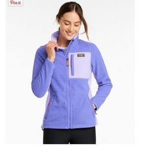 NWOT L.L Bean  Lilac Women Mountain Classic Windproof Fleece Jacket Size XSP